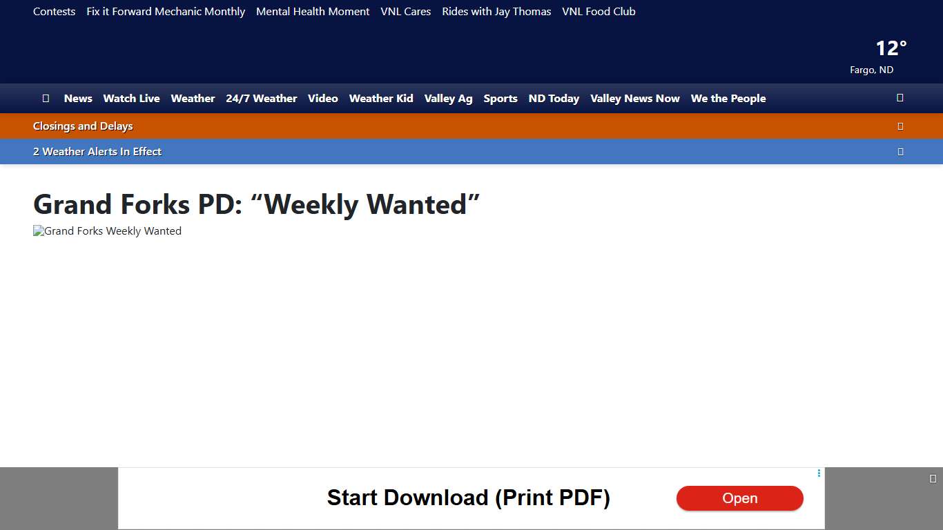 Grand Forks PD: “Weekly Wanted”