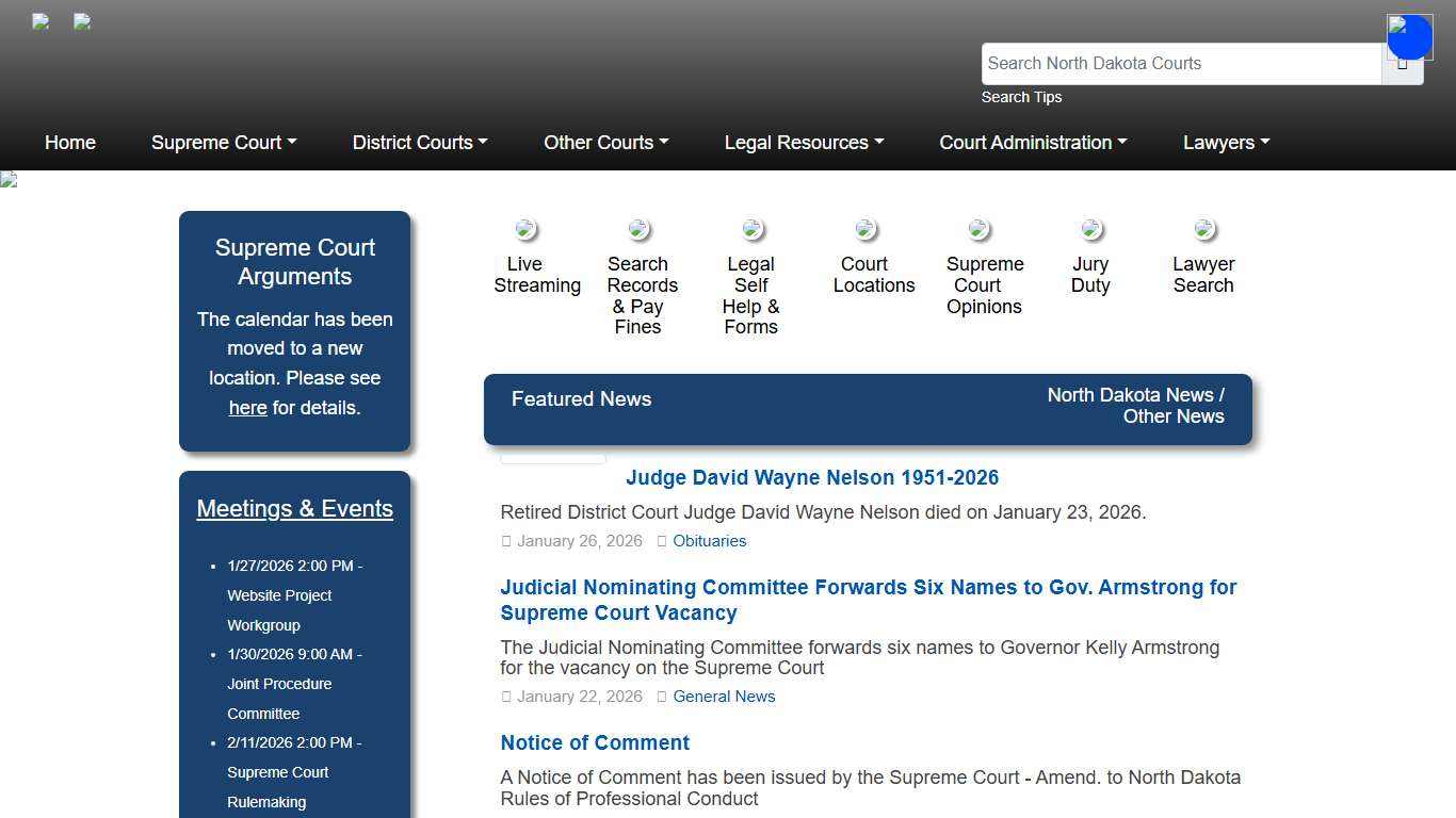 North Dakota Court System